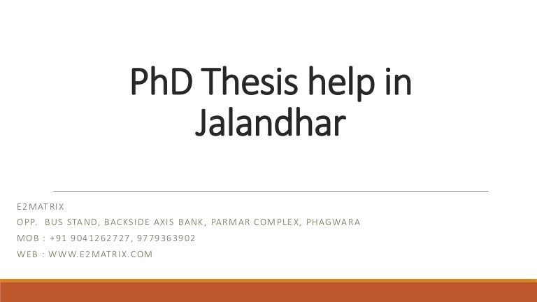 Shortest phd thesis